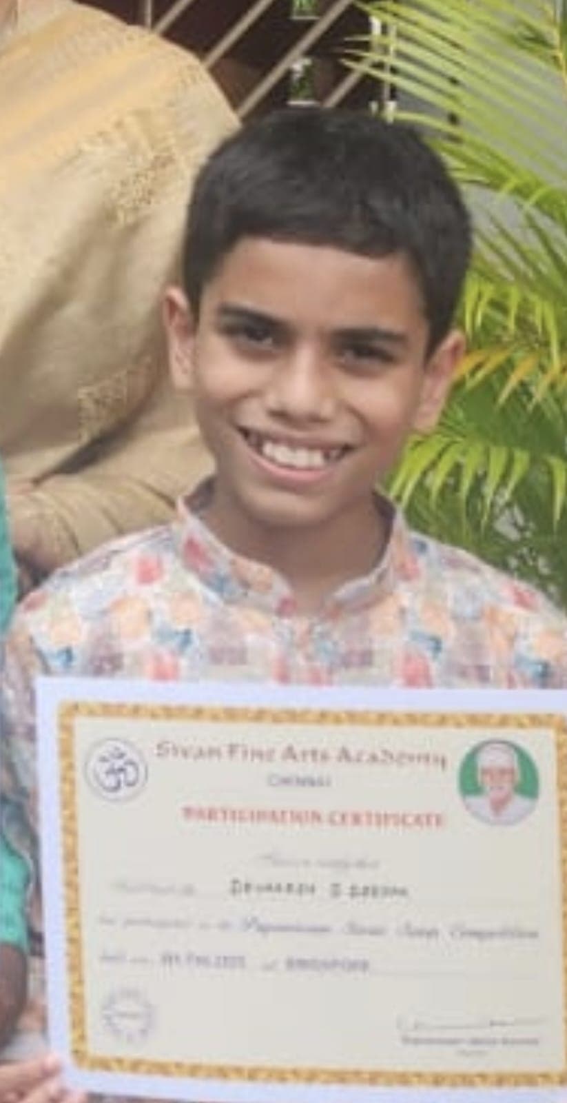 papanasamsivan devaarsh 1stprize juniorsolo